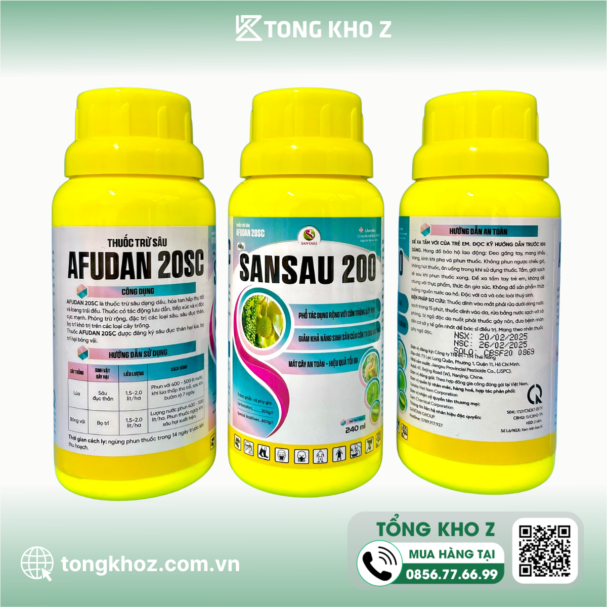 Thông tin Thuốc trừ sâu AFUDAN 20SC hiệu SANSAU 200