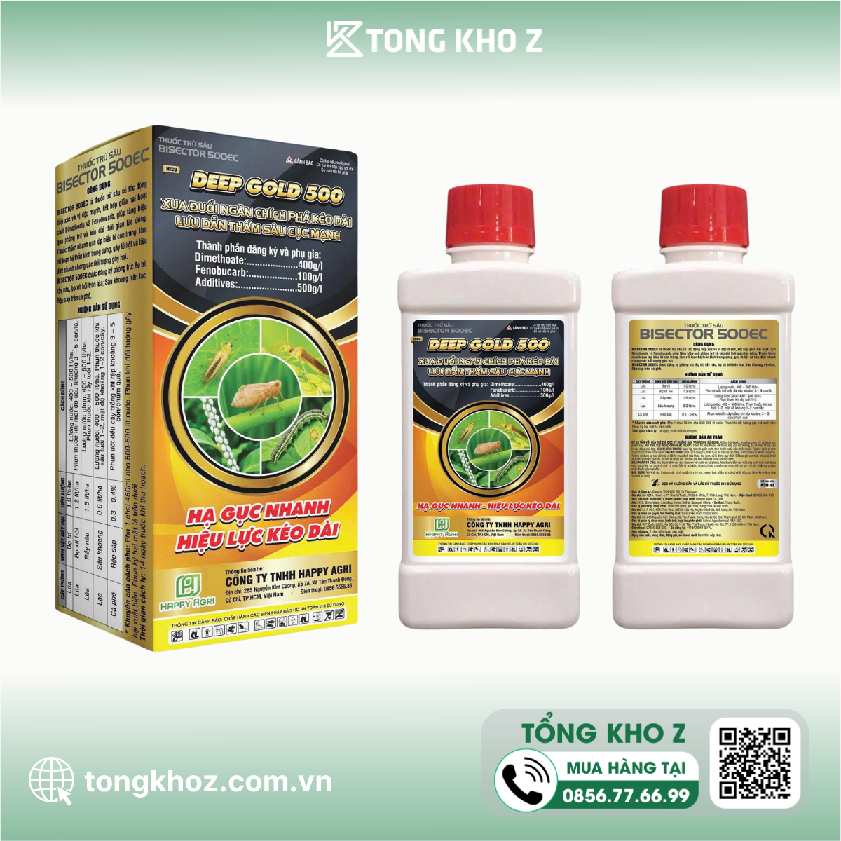 Thông tin thuốc trừ sâu BISECTOR 500EC hiệu DEEP GOLD 500
