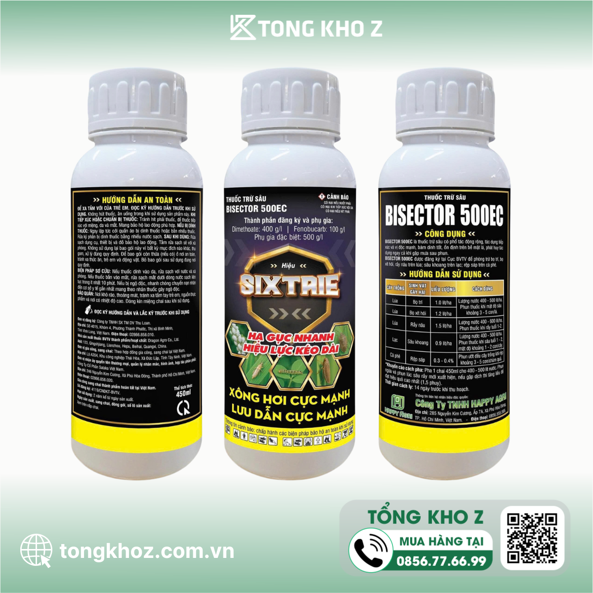 Thông tin Thuốc trừ sâu BISECTOR 500EC – hiệu SIXTRIE