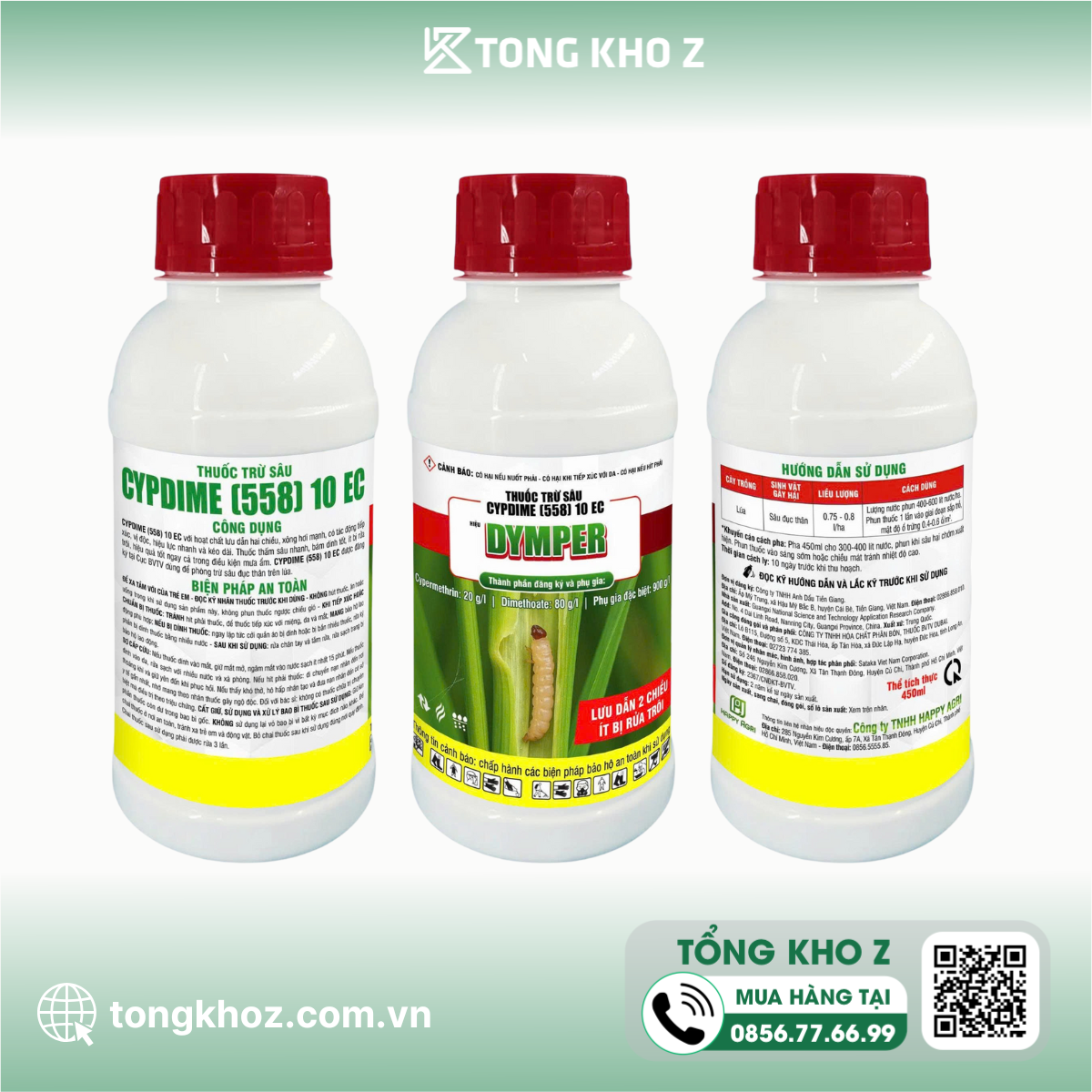 Thông tin Thuốc trừ sâu CYPDIME (558) 10EC Hiệu DYMPER
