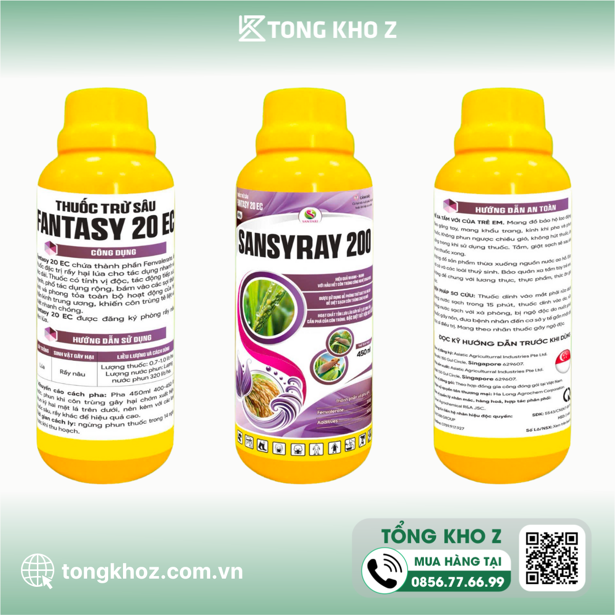 Thông tin Thuốc trừ sâu FANTASY 20EC hiệu SANSYRAY 200