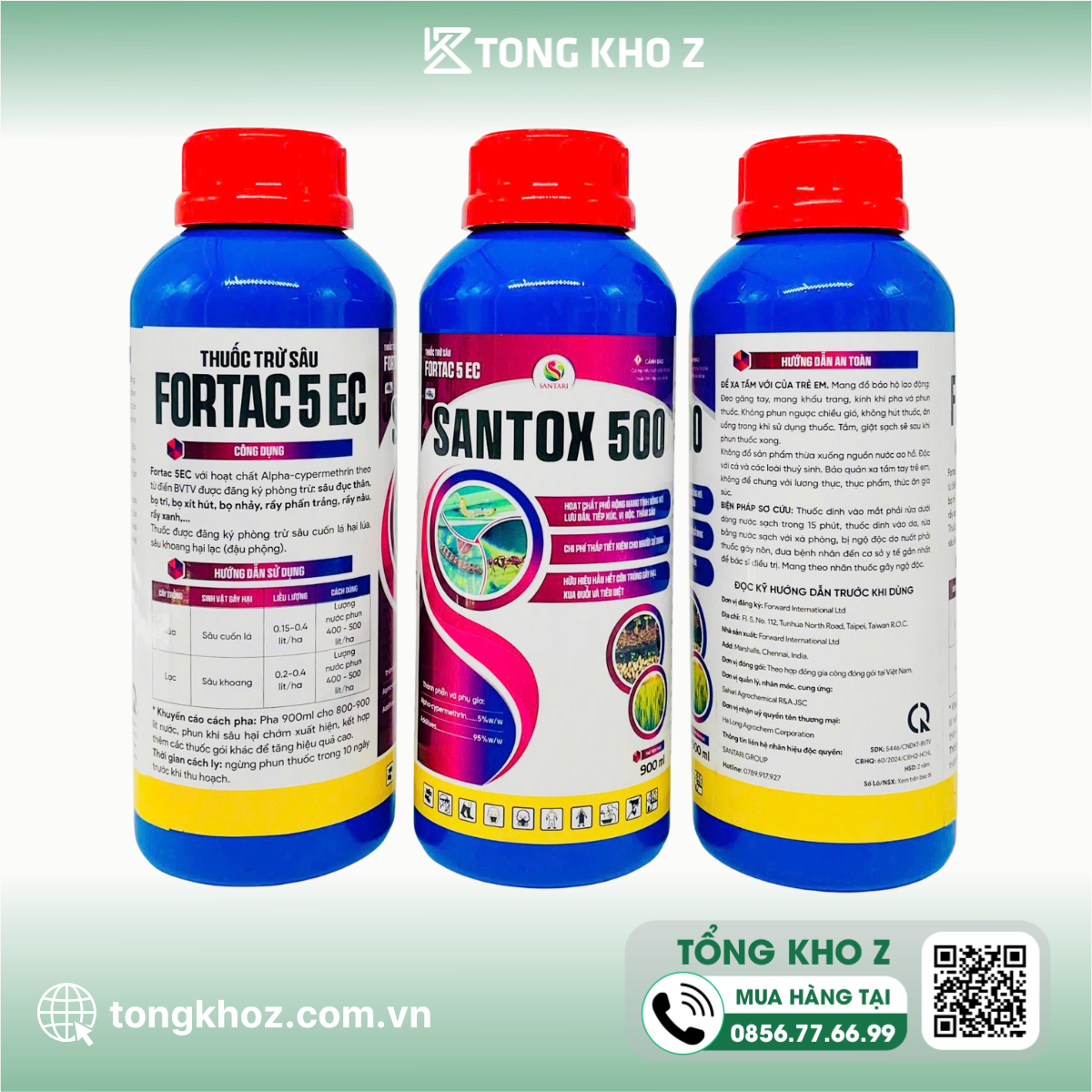 Thông tin chung Thuốc trừ sâu FORTAC 5EC HIỆU SANTOX 500