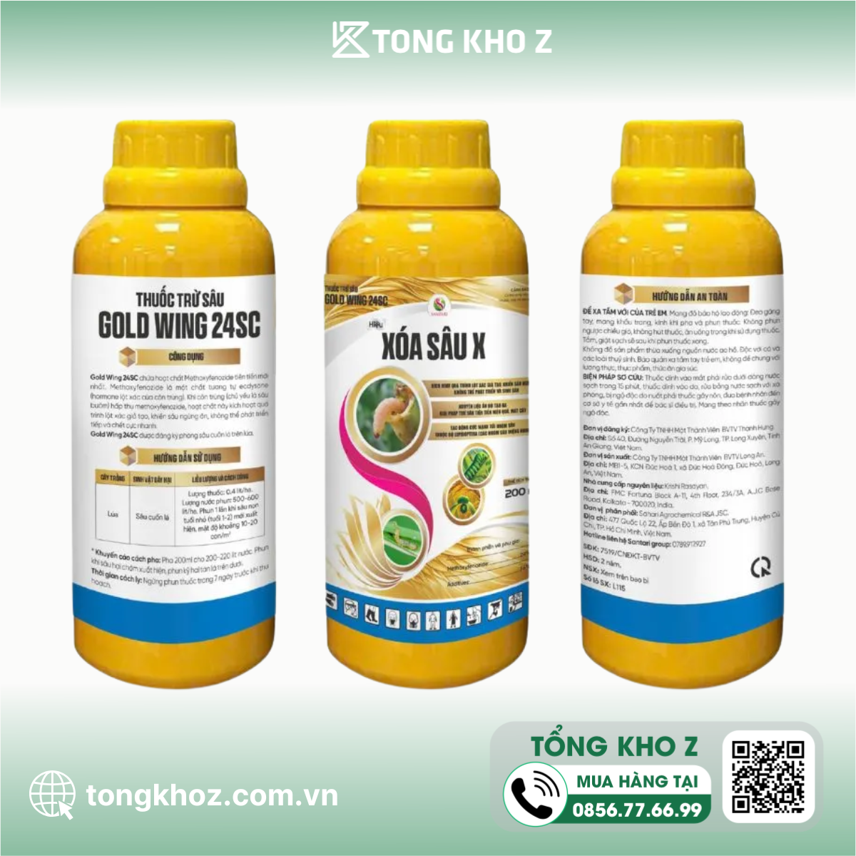 Thông tin chung về Thuốc trừ sâu GOLD WING 24SC hiệu XÓA SÂU X