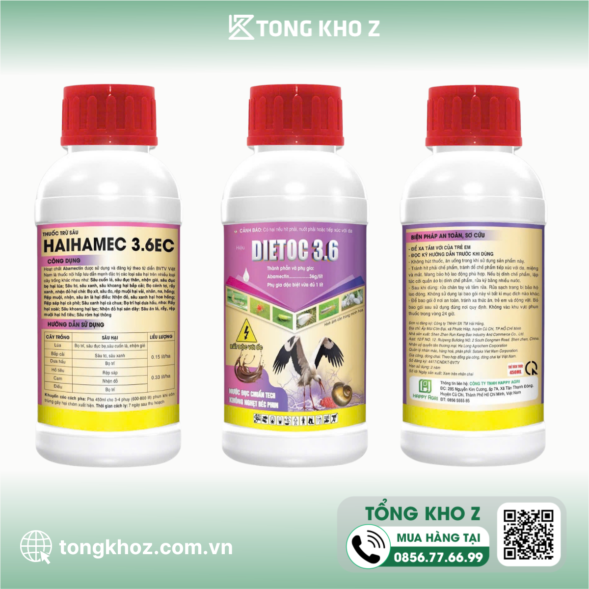 Thông tin Thuốc trừ sâu HAIHAMEC 3.6EC Hiệu DIETOC 3.6EC