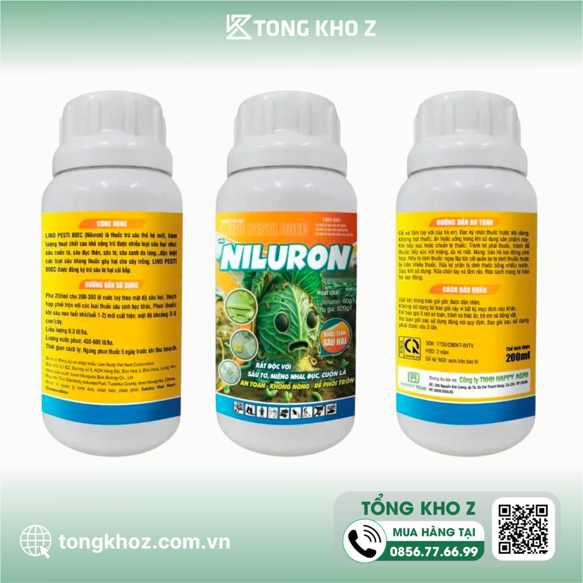 Thông tin thuốc trừ sâu LINO PESTI 80EC hiệu NILURON