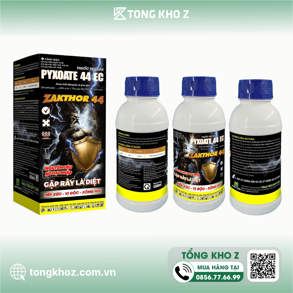 Thông tin thuốc trừ sâu PYXOATE 44EC Hiệu ZAKTHOR 44