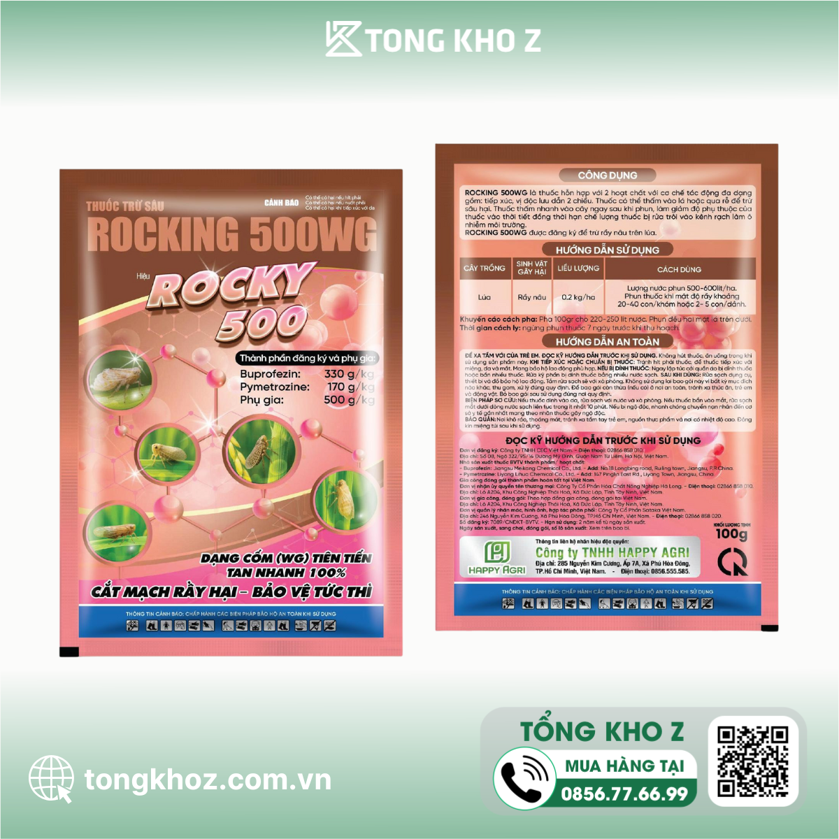 Thuốc trừ sâu ROCKING 500WG Hiệu ROCKY 500