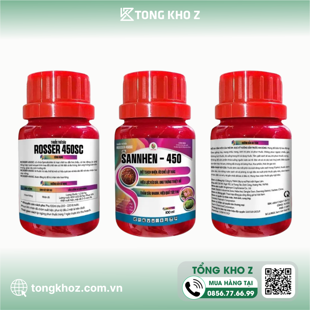 Thông tin chung về Thuốc trừ sâu ROSSER 450SC hiệu SANNHEN-450