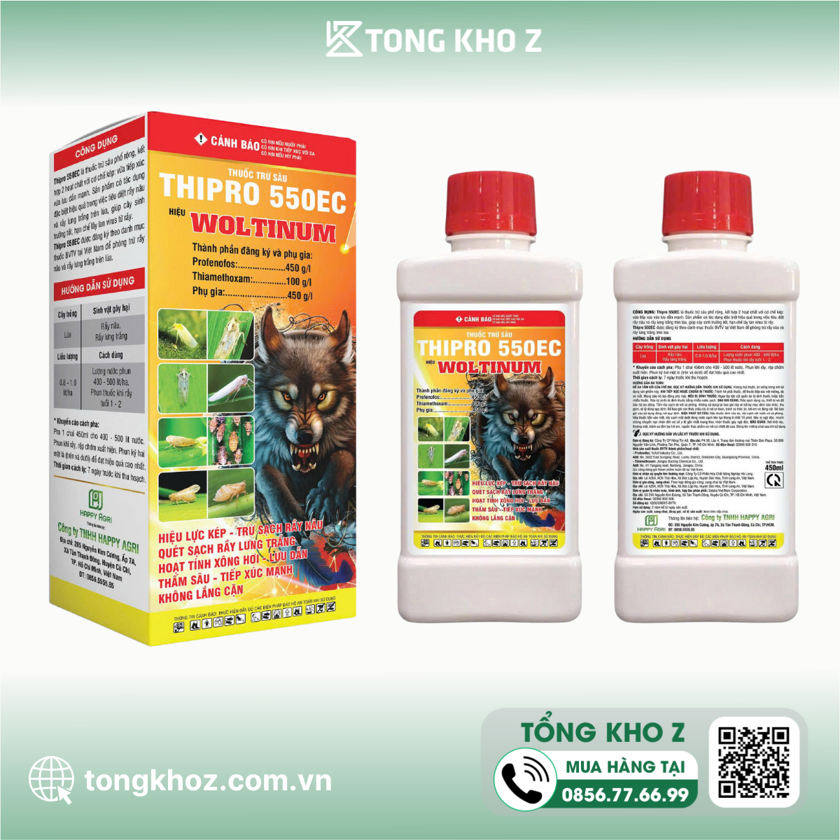 Thông tin Thuốc trừ sâu THIPRO 550EC Hiệu WOLTINUM
